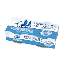 P'TIT NAVIRE Thon Entier Naturel Albacore 2 x 56 g