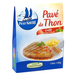 PETIT NAVIRE pavé de thon tomate basilic 120g