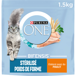 PURINA ONE Croquettes poulet pour chat stérilisé poids de forme 1,5kg