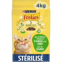 FRISKIES Croquetas de cordero, pavo y verduras para gato esterilizado 4 kg