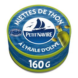 PETIT NAVIRE Miettes de Thon à l'huile d'olive vierge extra 104 g