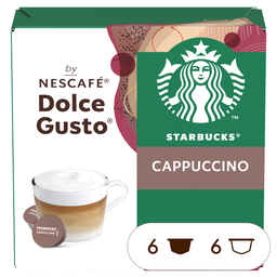 STARBUCKS Cápsulas de café compatibles Dolce Gusto Cappuccino 12 cápsulas