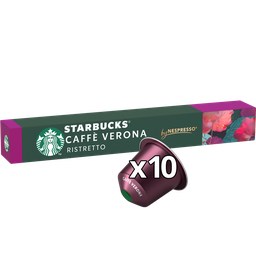 STARBUCKS Cápsulas de café compatibles Nespresso Caffè Verona 10 cápsulas