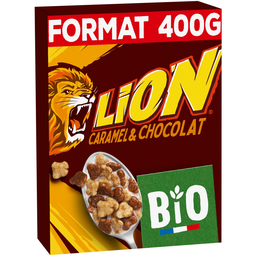 LION Céréales bio au caramel et chocolat 400g