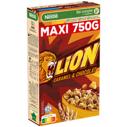 LION Céréales au caramel et chocolat Maxi format 750g