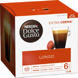 NESCAFE Capsules de Lungo intensité 6 compatibles Dolce Gusto 16 capsules 104 g