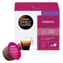 DOLCE GUSTO NESCAFE Cápsulas de café Espresso Intensidad 5 16 cápsulas 88 g