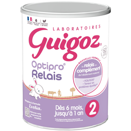 Guigoz Optipro Relais Lait 2Ème Âge En Poudre En Relais De L'Allaitement Maternel Dès 6 Mois 800G
