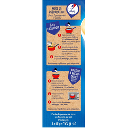MOUSLINE Puré de batata em flocos com leite inteiro 3x65g