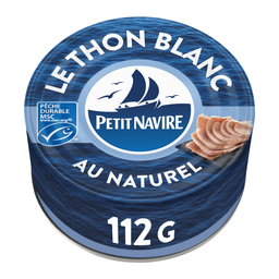 PETIT NAVIRE Thon Blanc MSC au Naturel poids net égoutté 112 g