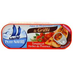 P'TIT NAVIRE Filets de Maquereaux à la Tomate et Herbes de Provence 110 g
