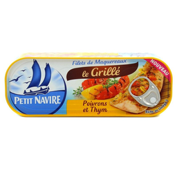 P'TIT NAVIRE Filets de Maquereaux au Poivron et Thym 110 g