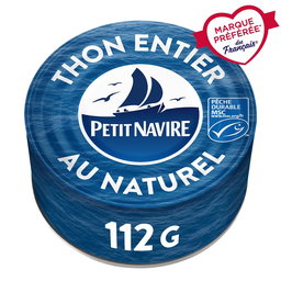 PETIT NAVIRE Thon entier au naturel Albacore net égoutté 112 g