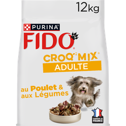 FIDO Croquettes Pour Chien Adulte Poulet Légumes Croqmix