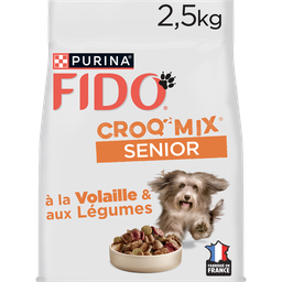 FIDO Croquettes Pour Chien Sénior Volaille Légumes Croq' Mix