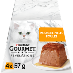 GOURMET Pâtée Pour Chat Adulte En Mousse Poulet Nappée Sauce Revelations