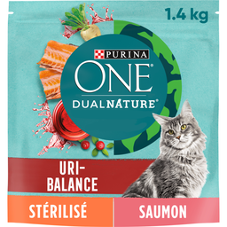 PURINA ONE Croquettes Pour Chat Adulte Stérilisé Saumon Cranberry Dual Nature PURINA ONE