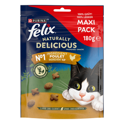 FELIX Premios de Pollo y Hierba Gatera Naturally Delicious 180 g