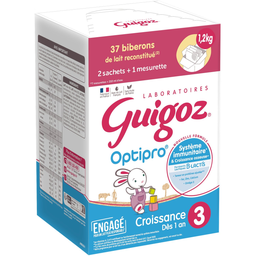 Guigoz Optipro Lait De Croissance 3 En Poudre Avec Mesurette Dès 1 An 2X600G