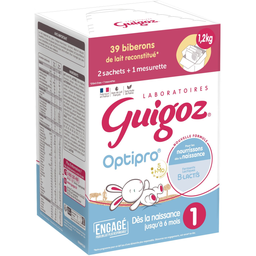 Guigoz Optipro Lait Maternisé En Poudre 1Er Âge Dès La Naissance 39 Biberons De Lait 2X600G+1 Mesurette