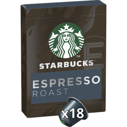 STARBUCKS Cápsulas de café compatibles Nespresso Espresso Roast 18 cápsulas