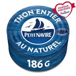 PETIT NAVIRE Thon entier au naturel albacore net égoutté 185 g