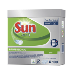 SUN Pro Formula Detergente Lavavajillas + Abrillantador + Sal Pastillas