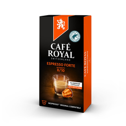 CAFE ROYAL Café capsules Compatibles Nespresso Espresso Forte, 10 capsules box