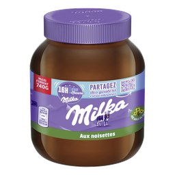 MILKA Pâte à tartiner noisettes et cacao 740g