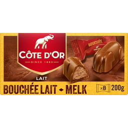 COTE D'OR Bouchées au chocolat au lait, noisettes et amandes 8x25 g