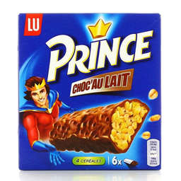 PRINCE barres chocolat au lait 125g