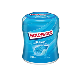 HOLLYWOOD Ice Fresh Chewing-gums sans sucres menthe fraîche environ 62 dragées 87 g