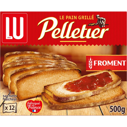 PELLETIER Pão torrado de trigo 24 fatias 500 g