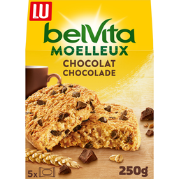 LU Biscuits petit déjeuner moelleux aux pépites de chocolat Belvita