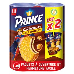 LU Biscuits fourrés au chocolat au blé complet Prince