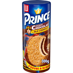 Prince Biscuits Fourrés Goût Chocolat Au Blé Complet Ouverture Facile 15 Biscuits 300G