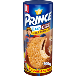LU Biscuits fourrés au chocolat lait au blé complet Prince