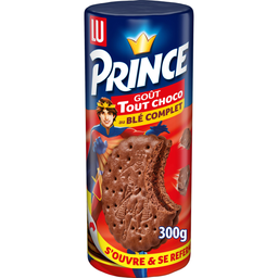 Prince Biscuits Fourrés Goût Tout Choco Au Blé Complet Ouverture Facile 15 Biscuits 300G