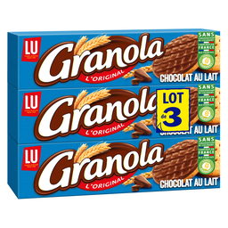 LU Biscuits sablés nappés au chocolat au lait Granola