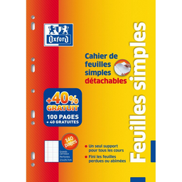 OXFORD Cuaderno 140 páginas formato A4 perforado Seyès