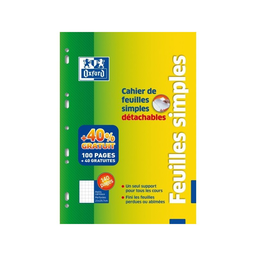 OXFORD Cuaderno 140 hojas A4 perforado 5x5