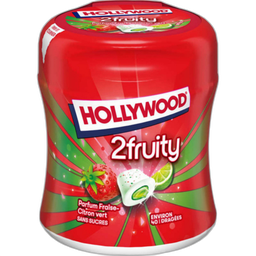 HOLLYWOOD Chicle 2Fruity Fresa Lima 88 g