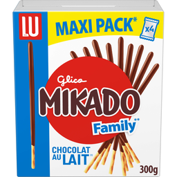 MIKADO Galletas palitos cubiertos de chocolate con leche 300 g