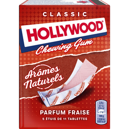 HOLLYWOOD Chicle sabor fresa 155 g