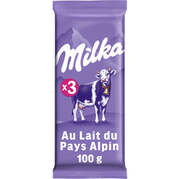 MILKA Chocolate de leite dos Alpes 3 x 100 g