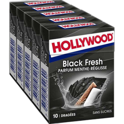 HOLLYWOOD Black Fresh Menta Regaliz Sin Azúcar 70 g