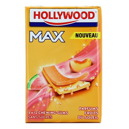 HOLLYWOOD Chicle Sandía Melocotón 3x23g