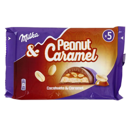 MILKA Barra de chocolate Peanut Caramel 5 x 37 g