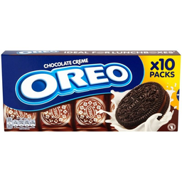 OREO chocolate crème sandwich biscuit 10 snack packs 220g