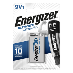 ENERGIZER Pile Ultimate Lithium 9V, l'unité